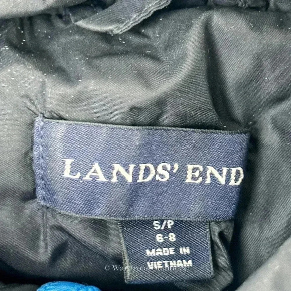 Blue Quilted Lands' End Jacket - Picture 3 of 5